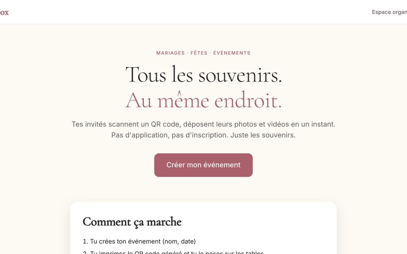 Le projet Flashbox