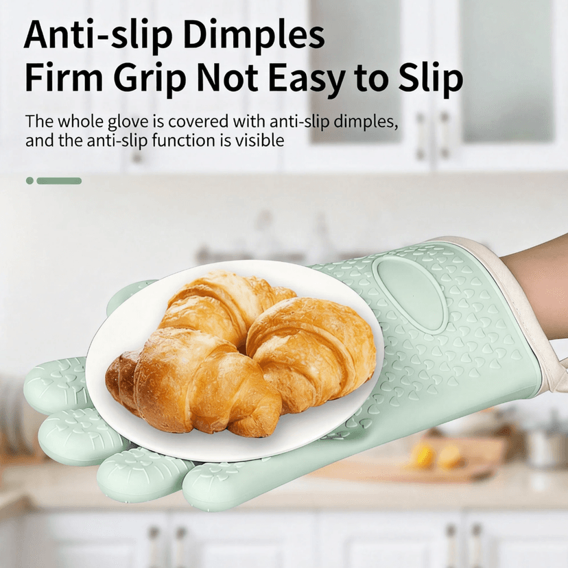 Gants de Cuisine Silicone Résistants à la Chaleur — Protection optimale pour tes mains