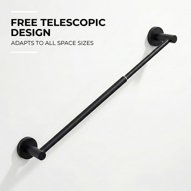 Râtelier à Serviettes Rétractable en Acier Inoxydable — Gain de Place