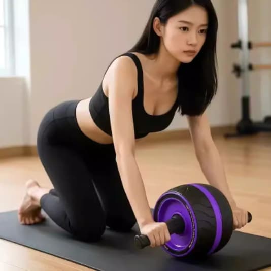 Ab Roller Pro avec Genouillères — Renforcement Core Intensif