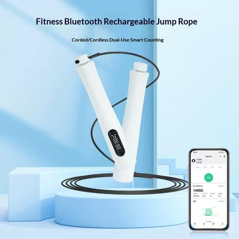 Corde à Sauter Intelligente avec Compteur — Fitness Connecté