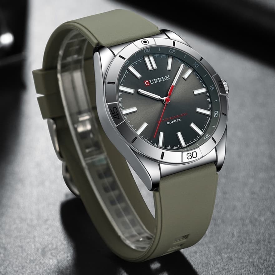 Montre couple ronde silicone unisexe — Élégance et simplicité